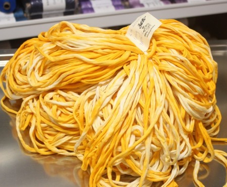 Trikåtrase bunt batikk, gul